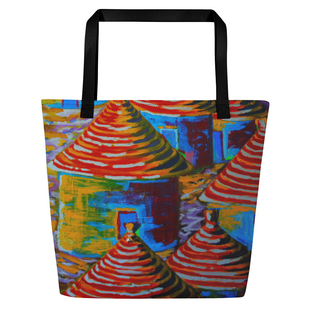 Tendezart Village All-Over Print Large Tote Bag